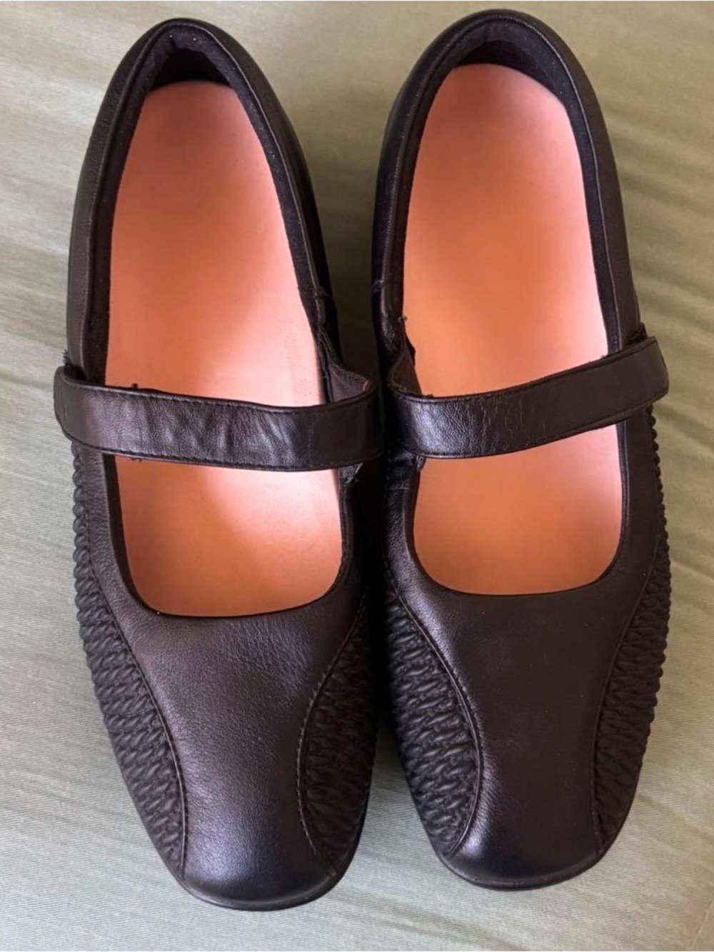 Propét Black Leather Mary Jane Slip-Ons
